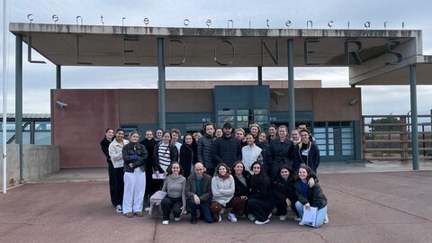 Alumnes del curs de Penologia Comparada del Grau de Criminologia al Centre Penitenciari de Lledoners